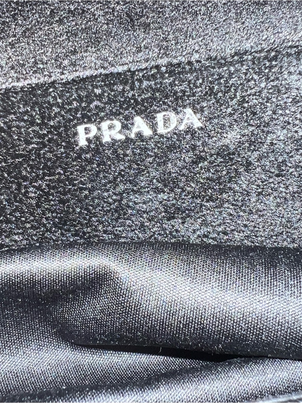 Prada eyeglass / sunglasses hardshell case with cleaning rag